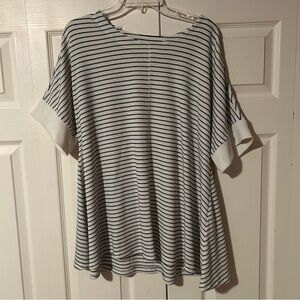 Striped Women's Top - Navy and Cream